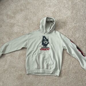 Cream colored Chucky hoodie